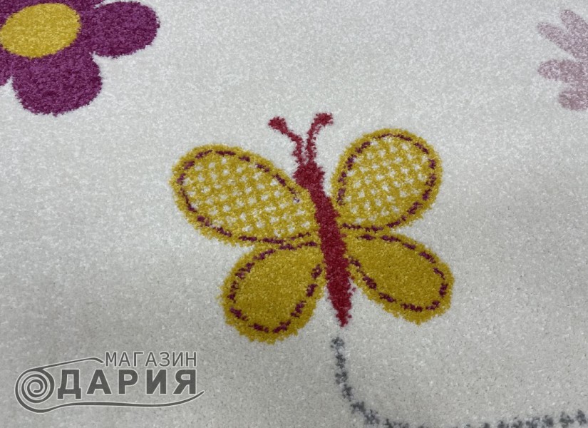 Тъкан килим MAGNOLIA 450 white/lila